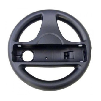 Elenxs for Nintendo Wii Mario Steering Wheel Racing Games ABS Black (Intl)