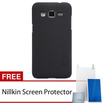 Nillkin Samsung Galaxy J2 Super Frosted Shield Hard Case - Original - Hitam + Gratis Nillkin Screen Protector