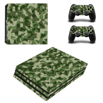 Camouflage Series Vinyl Game Protective Skin Sticker For Playstation 4 Pro Decal Cover Sticker For PS4 Pro Console +2 Controller ZY-PS4P-0017 - intl