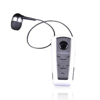 Wireless Clip Retractable Bluetooth 4.0 Earphone Vibration For iPhone 6S WH - intl