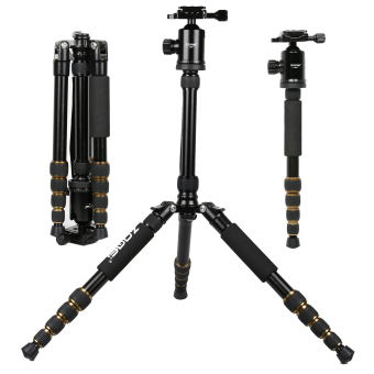 ZOMEi Z699 Magnesium Alloy SLR Camera Tripod with Ball Head and Carrying Case Aluminum 60\" For Canon,Nikon,Sony and Universal Camera Black Color - intl