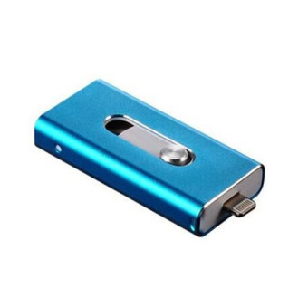 Metal 32GB i-Flash Drive Lightning OTG USB Flash Drive for iPhone 5/5s/5c/6/6 Plus/iPad/Macbook (Blue)