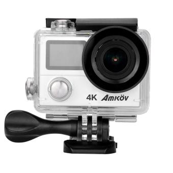 AMKOV AMK8000 4K CMOS 2.0\" LCD 1080P 12MP Sport Camera - Black+ Silver - intl