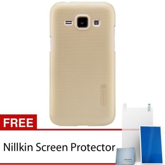 Nillkin For Samsung Galaxy J1 Super Frosted Shield Hard Case Original - Gold + Gratis Nillkin Screen Protecto