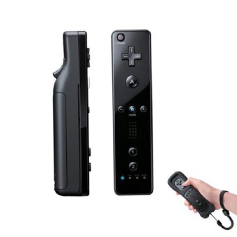 Elenxs Universal Right Remote Controller+Case+Wrist for Nintendo Wii Black (Intl)