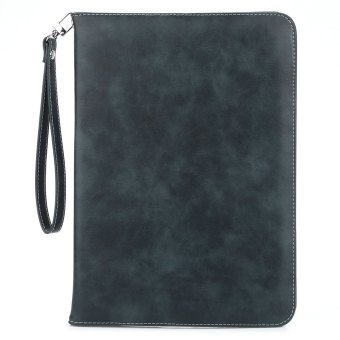 TimeZone Leather Card Holder Full Body Case for iPad Air 2 (Blue)