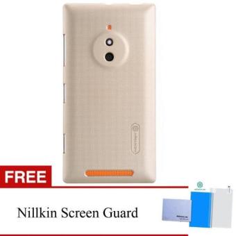 Nillkin For Nokia Lumia 830 Super Frosted Shield Hard Case Original - Emas + Gratis Anti Gores Clear