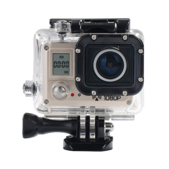 AMKOV 20MP 1080P Waterproof 30M Wifi Full HD Action Sports Camera(Gold)
