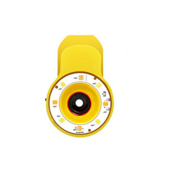 PAlight Portable Mini Selfie Fill Light 8 LED Spotlight Clip Fish-eye Lens for Mobile Phones (Yellow)