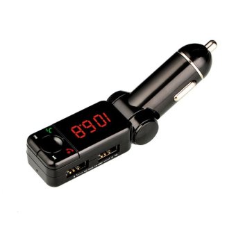 Bluetooth Car Charger with Bluetooth Handsfree FM Transmitter - M318 - Hitam