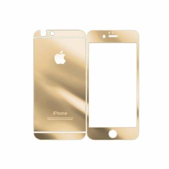 Rainbow Tempered Glass 2in1 Mirror Glossy For Apple iPhone 6G/6S Ukuran 4.7 inchi Screen Protector / Pelindung layar Model Cermin - Gold