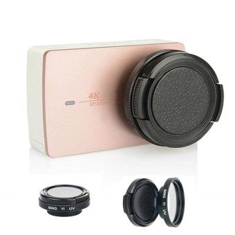 action camera 37mm UV filter lens + lens cap lens protector for Xiaomi yi 2 4k xiaomi yi action camera Accessories - intl