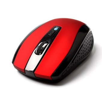 BUYINCOINS Gray Red Black Wireless Bluetooth Optical Mouse for PC Android 3.1+ Tablet