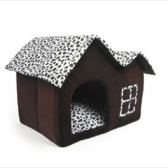 HomeGarden Luxury High-End Double Pet House Brown