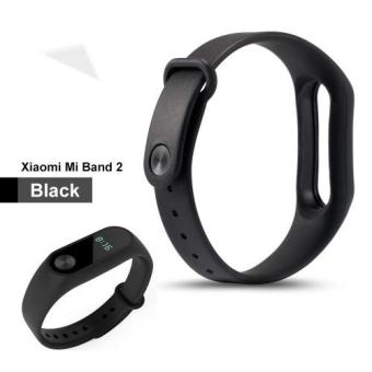 Lantoo Replace Strap for Xiaomi Mi Band 2 Version MiBand 2 Silicone Wristbands for Mi Band 2 Smart Bracelet (No Tracker) (Black) - intl