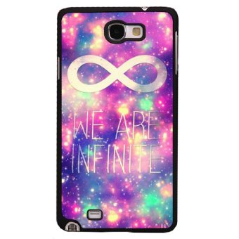 Y&M Shining We Are Infinite Pattern Plastic Mobile Phone Back Case forSamsung Note 1 (Black)