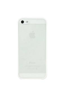Moonar Fashion Transparent Frosted Matte Back Case Frame For iPhone 5 5S White