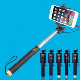 LALANG Mini Wired Self-timer Extendable Monopod Mobile phone Self Timer (Gold) - intl