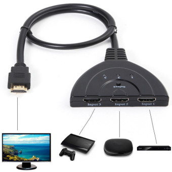 3D 4 KB HDMI Kabel 3-in-1 Hub untuk pembelah otomatis Swither HDTV DVD