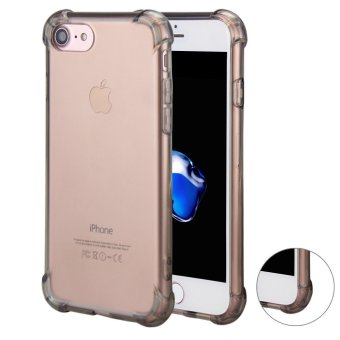 NingMao Crystal Clear Shock Absorption Technology Bumper Soft TPU Cover Case for iPhone 6 Plus/6s Plus (Clear Grey) - intl