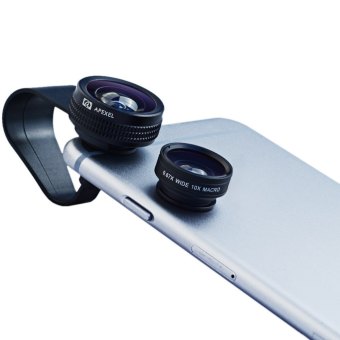 APEXEL Universal 8X Zoom External Telephoto Lens Shutterbug Necessary (Black)