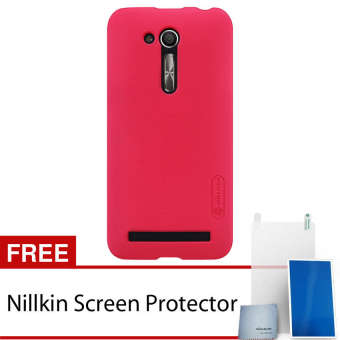 Nillkin For Asus Zenfone GO 4'5 inch / ZB452KG Super Frosted Shield Hard Case Original - Merah + Gratis Anti Gores Clear
