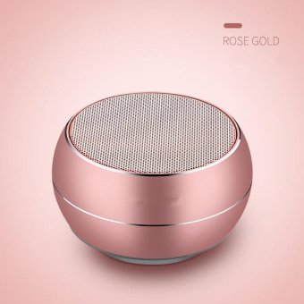 Aibot R9 Mini Wireless Metal Bluetooth Speaker with Microphone Portable Support TF Card FM for IPhone 7 Xiaomi - intl