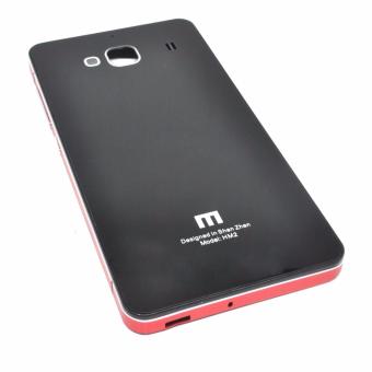 Aluminium Tempered Glass Hard Case Xiaomi Redmi 2 / Redmi 2 Prime - Black Red