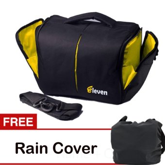 Eleven Tas Kamera Hitam-Kuning + Gratis Rain Cover