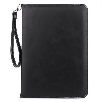 TimeZone Leather Card Holder Full Body Case for iPad Air (Black)