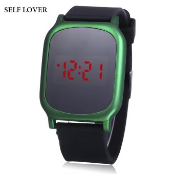 S&L SELF LOVER 2027 LED Digital Touch Watch Silicone Strap Date Display Water Resistance Wristwatch (Green) - intl