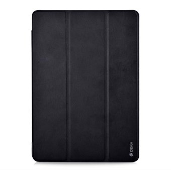 DEVIA Tri-fold Smart Leather Case for iPad Pro 9.7 Inch - Black - intl
