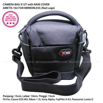 CAMERA BAG X12T AMETIS 102 with RAIN COVER for MIRRORLESS Canon EOS M3, Nikon 1 J5, Sony Alpha, Panasonic Lumix G, Fujifilm X-A3, etc