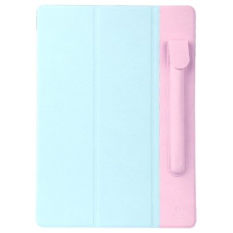 Baseus Terse Leather Case For iPad Pro Brown with Pen Case - Light Blue/Pink