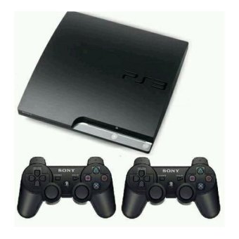 Refurbished Sony Playstation 3 Slim Sony + Hdd 250gb + 2 Stick Wireless - Hitam