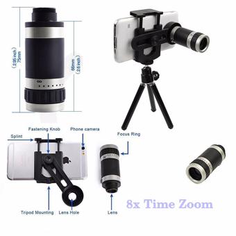 Telescope Handphone 8X Time Zoom for Universal Smartphone-Hitam