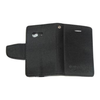 Elephant Flipcover Sarung Leather Case For Samsung Galaxy Pocket Y Neo / Galaxy Y / Galaxy Pocket Neo / S5302 / S5310 / S5312 Flipshell / Sarung Case Kulit- Hitam
