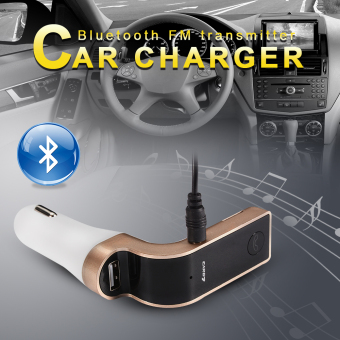 XCSource Carg7 Bluetooth Car MP3 FM Transmitter Charger MA350 (Gold)