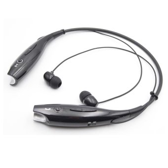 HBS-730 Wireless Bluetooth Sports Earphone Headphone dengan Earphone Bass Bass (Hitam) - intl