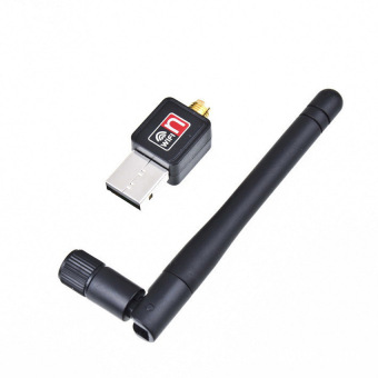 The High Quality Wireless WiFi Adapter 5dB wifi Antenna 150Mbps Portable USB WiFi adapter (black)
