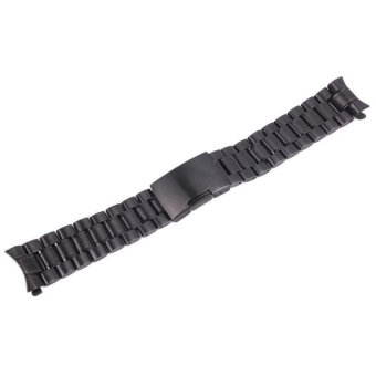 LALANG Stainless Steel Watchband Bracelet Watch Strap for Smart Watch 2# (Black)
