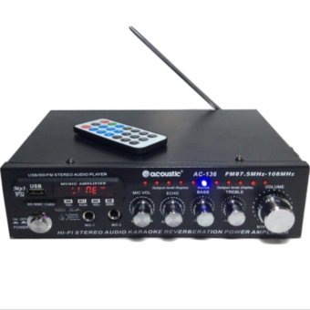 Acoustic AC136 Power Amplifier Karauke,Usb,MMC,FM,Remote