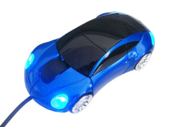 niceEshop Dark Blue Sports Car Shaped USB Wired Optical Mouse for Notebook Laptop PC