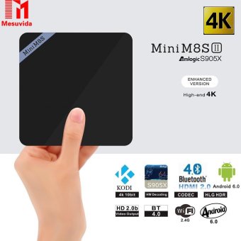 Aibot Mini M8S II 2GB RAM 8GB ROM Smart TV Box 4K Amlogic S905X Quad Core Android 6.0 2.4GHz WiFi BT 4.0 Media Player - intl