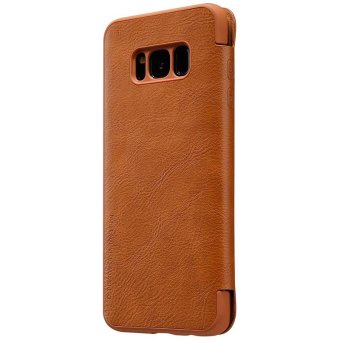 sFor Samsung Galaxy S8 Plus Case Nillkin QIN Series leather Cases 360 degree protection case flip cover for samsung s8 plus (Brown) - intl