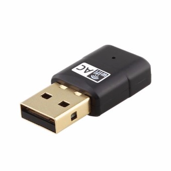 600Mbps 802.11ac USB Wifi 2.4Ghz / 5Ghz Wireless USB Lan Adapter Dual Band Wifi Dongle(Black) - intl