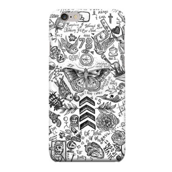Indocustomcase 1D Tattoo Style Apple iPhone 6 plus Cover Hard Case - Putih