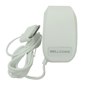Wellcomm Dual Connector Travel Charger 1A untuk iphone 4/4s/4c - Putih