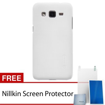 Nillkin Samsung Galaxy J2 Super Frosted Shield Hard Case - Original - Putih + Gratis Nillkin Screen Protector
