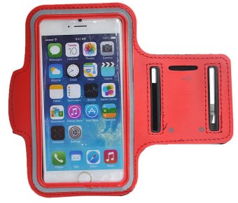Cocotina 5.5'' Sports Jogger Armband Arm Holder Phone Storage Case For iPhone 6 Plus / 6S Plus – Red